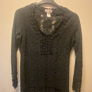 Freeway | Black lace shirt |Size L
